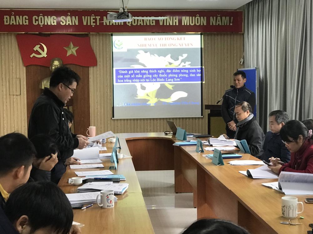 NGHIỆM THU NHIỆM VỤ NGHIÊN CỨU KH&CN CẤP VIỆN